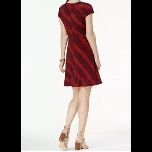 Michael Kors fit & flare dress red true navy - Picture 2 of 8